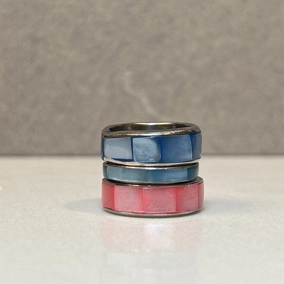 Silver Stacking Rings - Set of 3 Southwest Handmade Artisan Rings - Picture 2 of 16